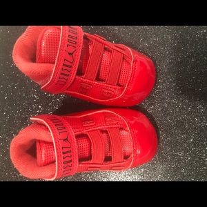 All red Retro Jordan 11